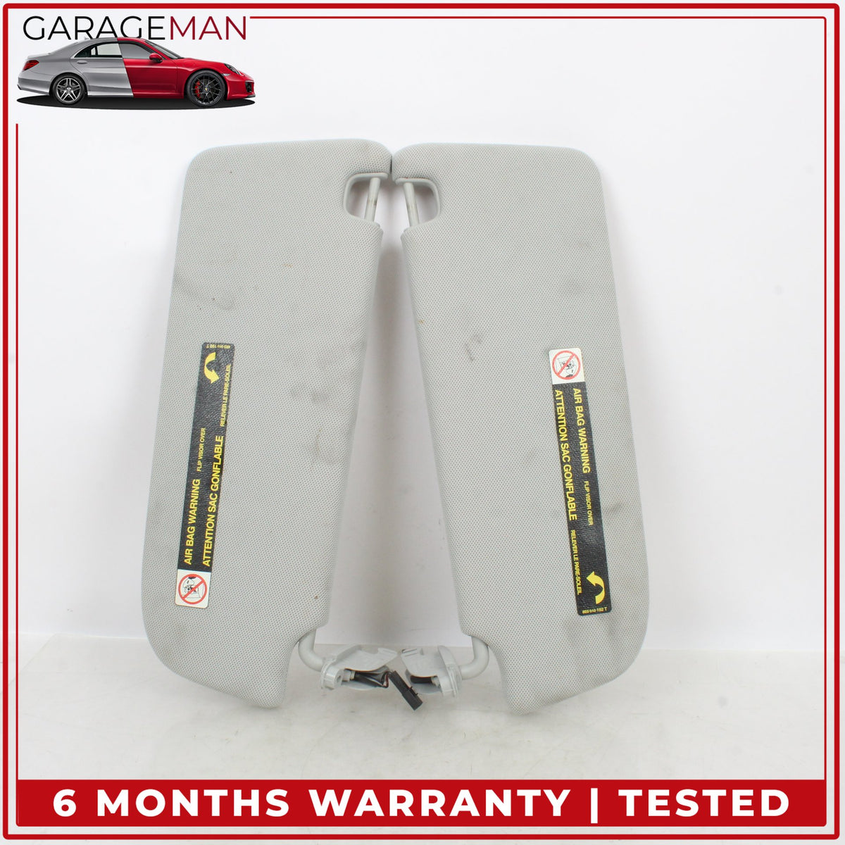 2011-2018 Audi A8 S8 Front Left and Right Side Sun Visor Set Gray 4H0857551 OEM