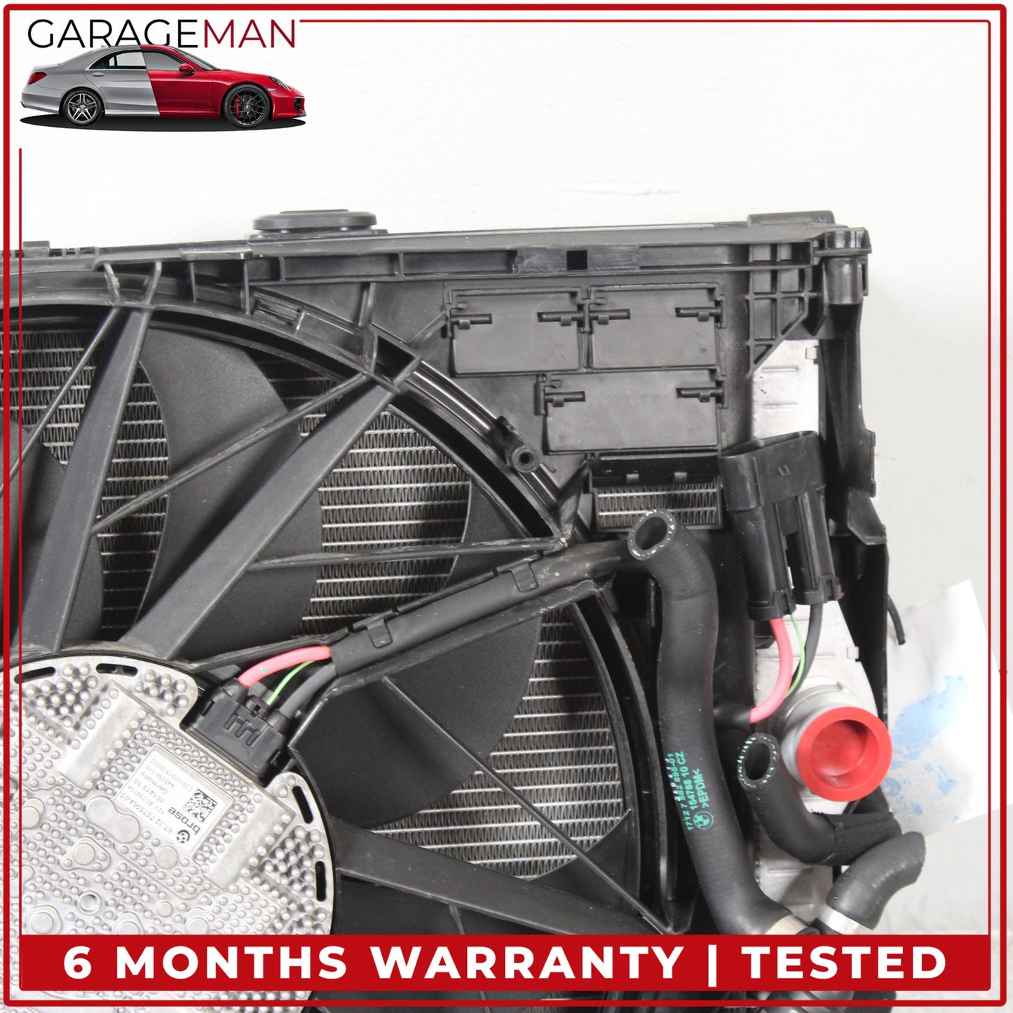2010-2019 BMW 650i Engine Cooling Radiator Fan Motor AC Condenser Assembly OEM