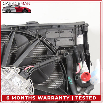 2010-2019 BMW 650i Engine Cooling Radiator Fan Motor AC Condenser Assembly OEM