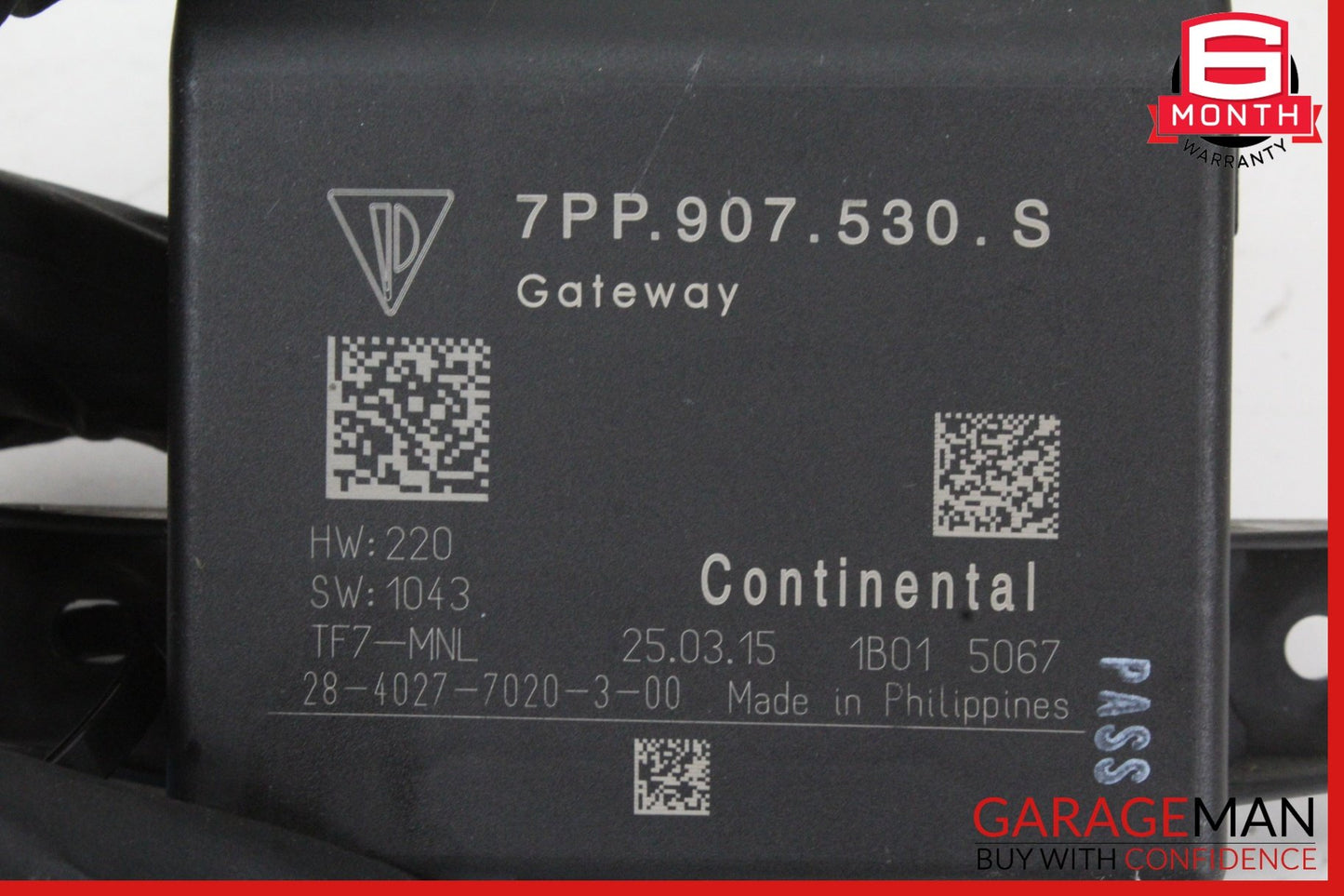 2013-2016 Porsche Cayman 981 Gateway Control Module Unit 7PP907530S OEM