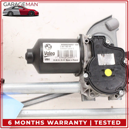 2014-2021 BMW 230i F22 Coupe Front Windshield Wiper Linkage w/ Motor 7267503 OEM
