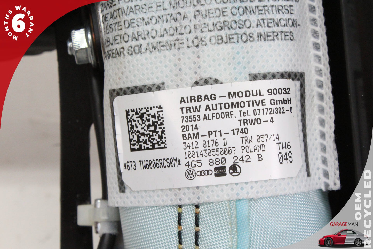 2012-2018 Audi A6 A7 RS7 Front Right Side Seat Airbag Air Bag 4G8880242B OEM