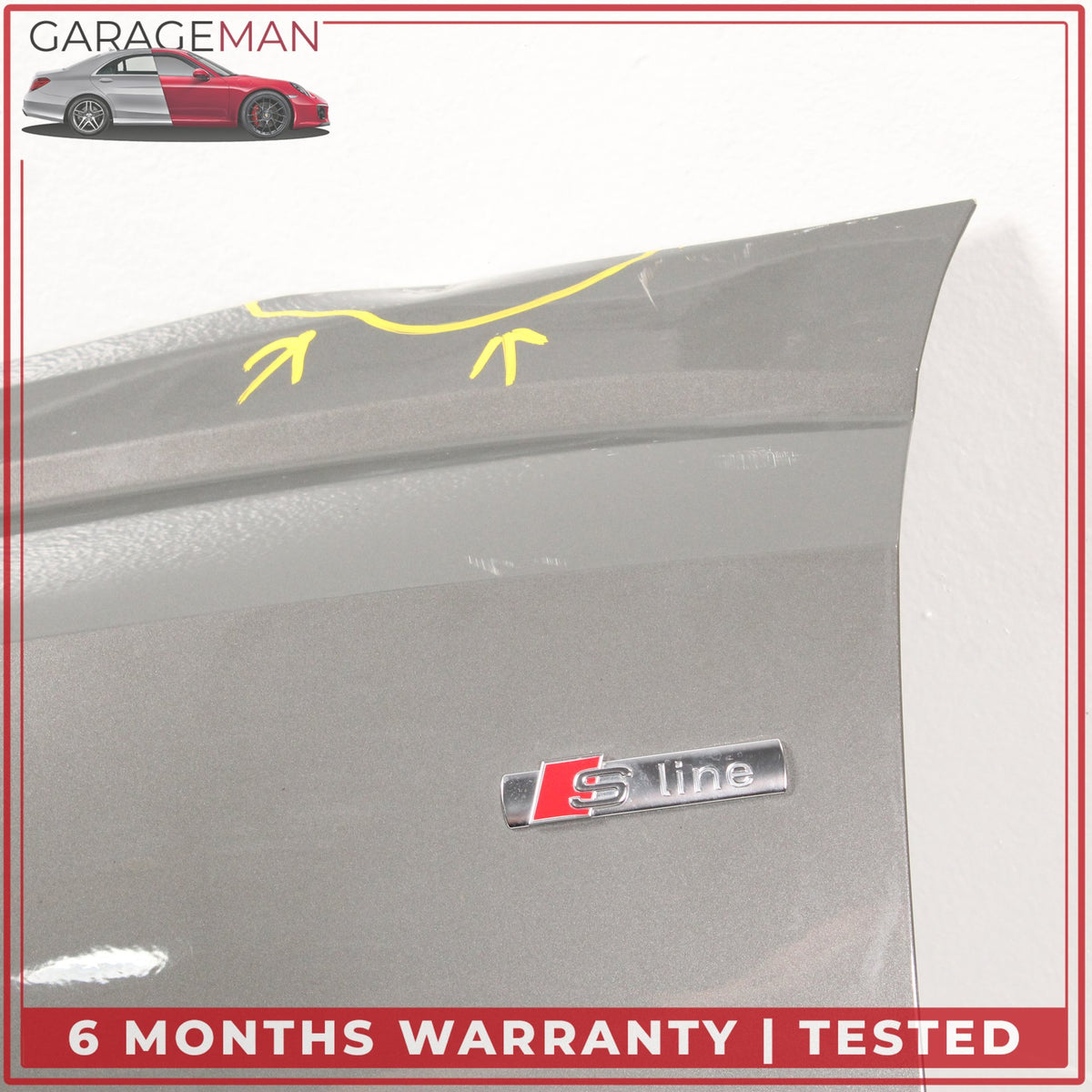 2019-2025 Audi Q3 Front Left Side Fender Wing Panel Chronos Gray Metallic OEM