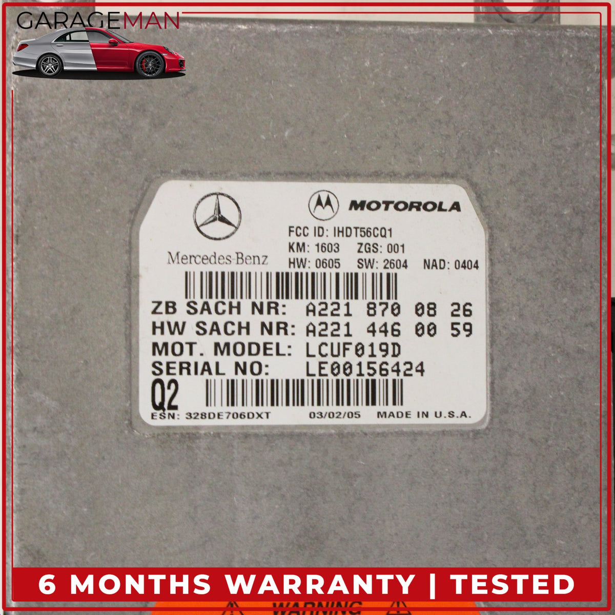 2005-2014 Mercedes W215 CL500 Voice Communication Control Module 2218700826 OEM