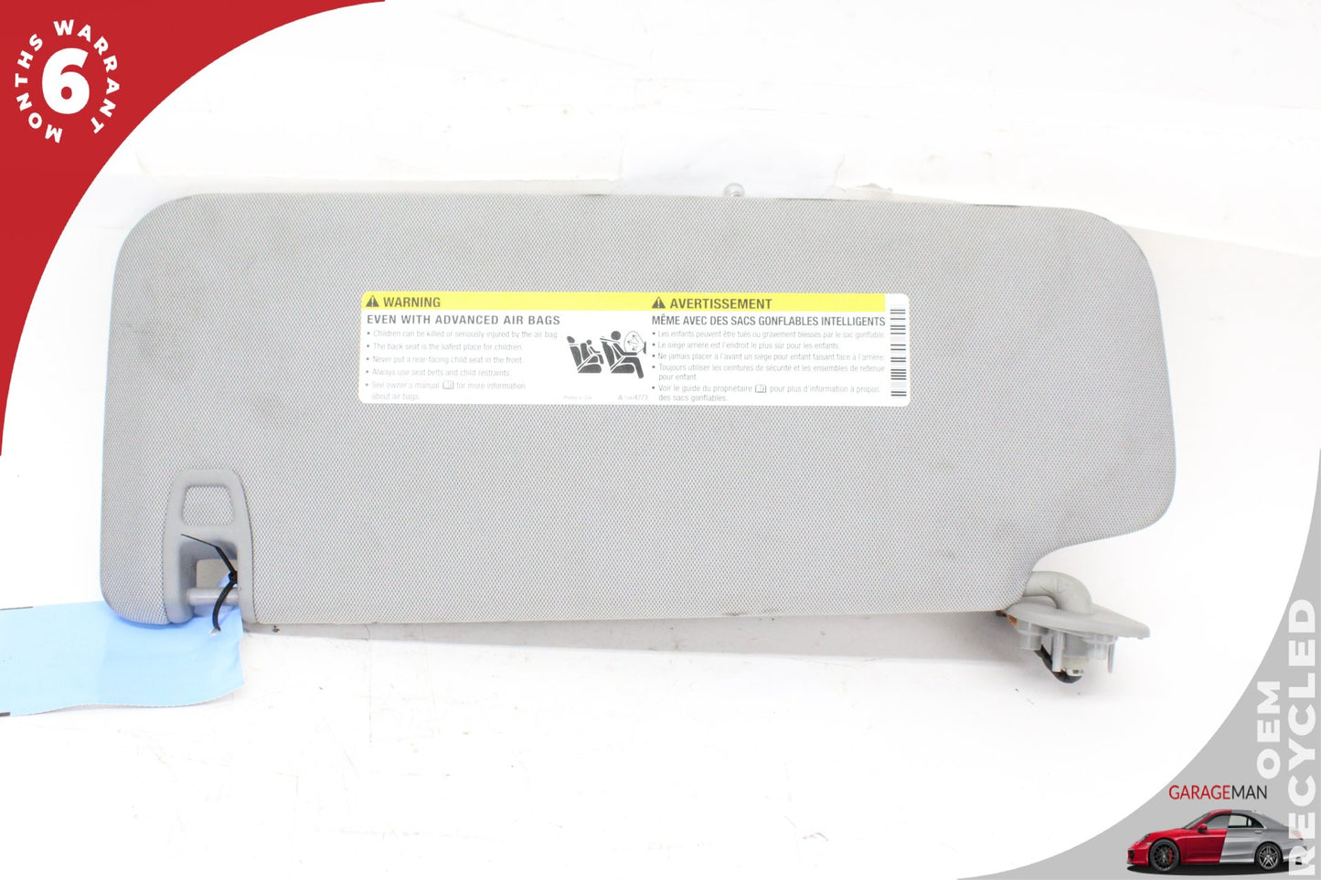 2014-2019 Chevrolet Silverado 1500 Front Right Side Sun Visor Gray 544908429 OEM