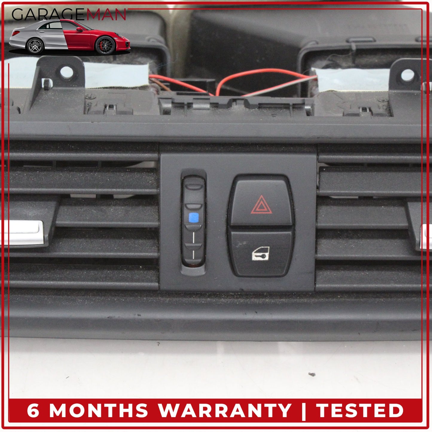 2011-2016 BMW 550i Center Dash AC Air Vent w/ Hazard Light Control Switch OEM