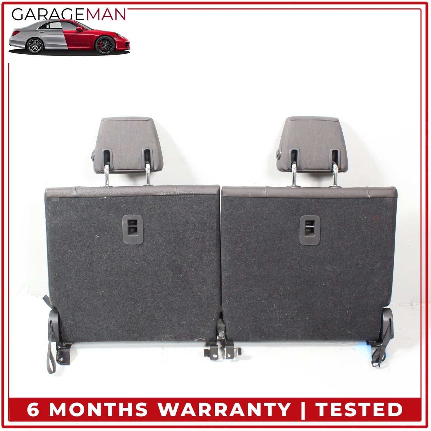 2014-2021 BMW i3 Rear Upper and Lower Seat Bench Cushion w/ Headrest Brown OEM