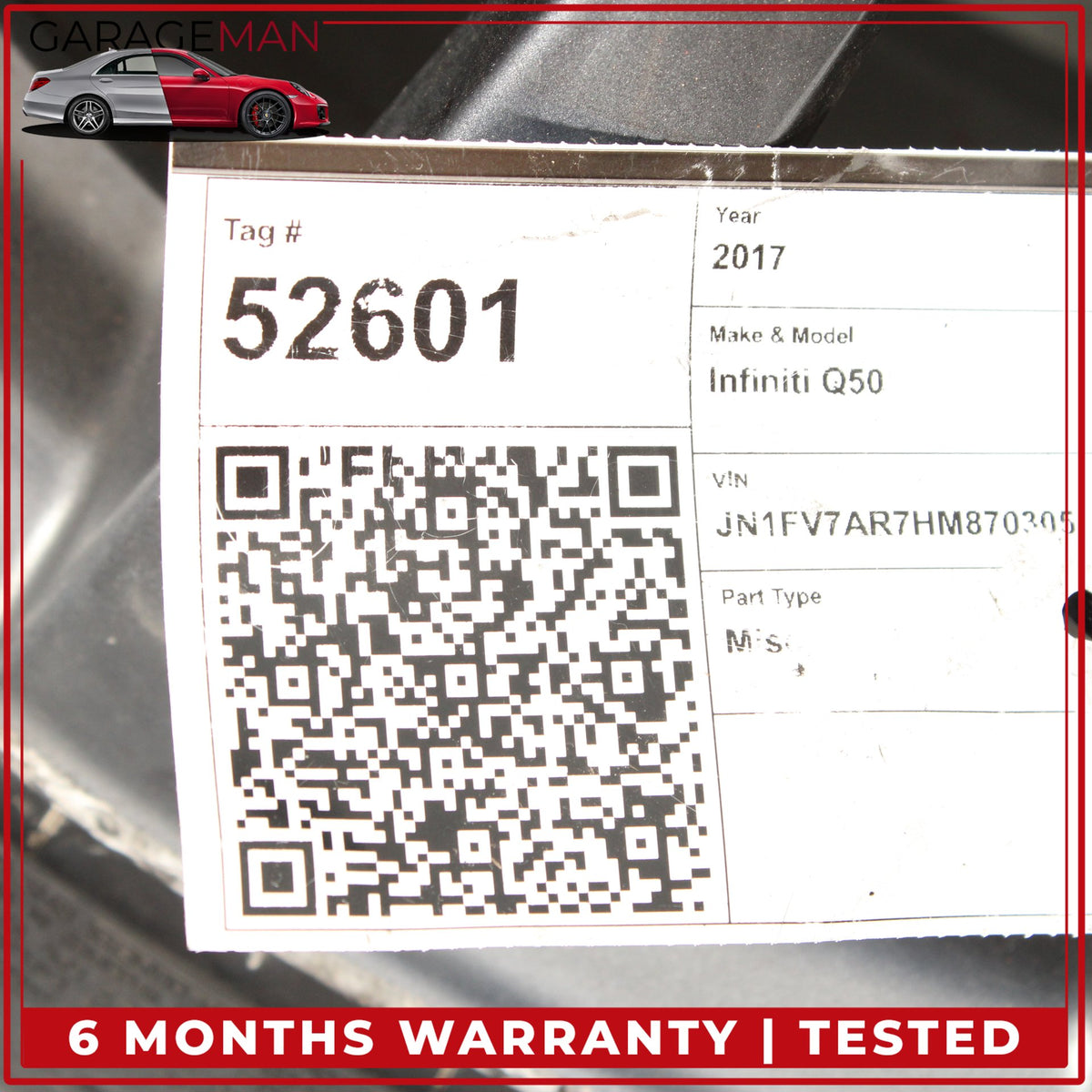 2014-2024 Infiniti Q50 V37 Front or Rear Wheel Rim w/ Tire 9Jx19 D0C004HK9C OEM