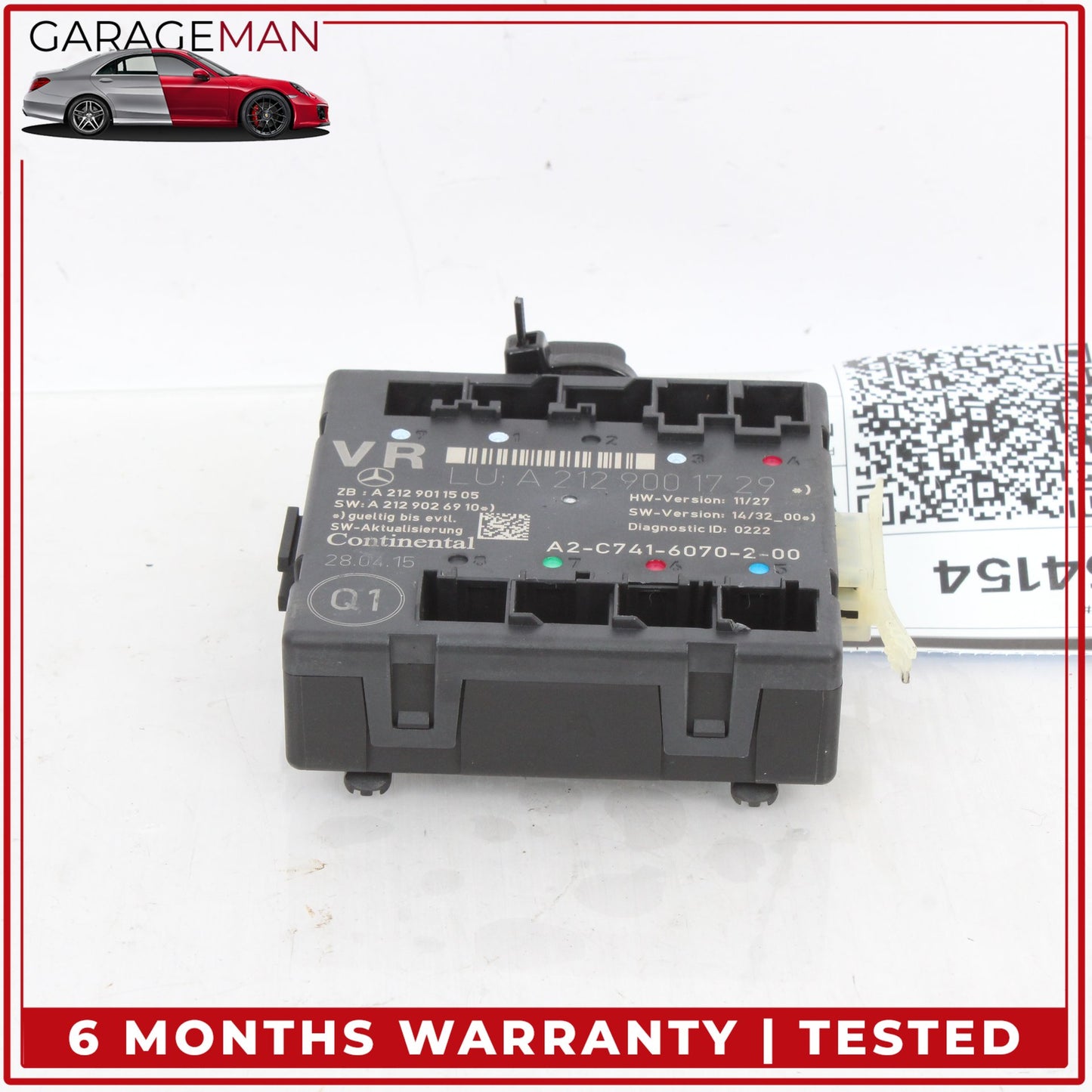 2008-2018 Mercedes C207 E400 Coupe Front Right Side Door Control Module Unit OEM