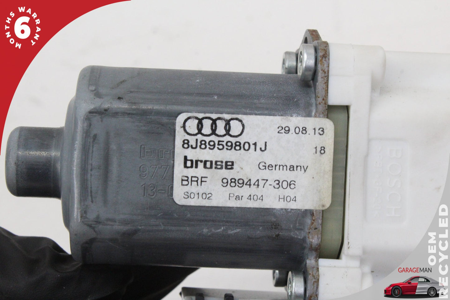 08-14 Audi TT 8J AWD Left Front Door Regulator Motor 8J8959801J OEM