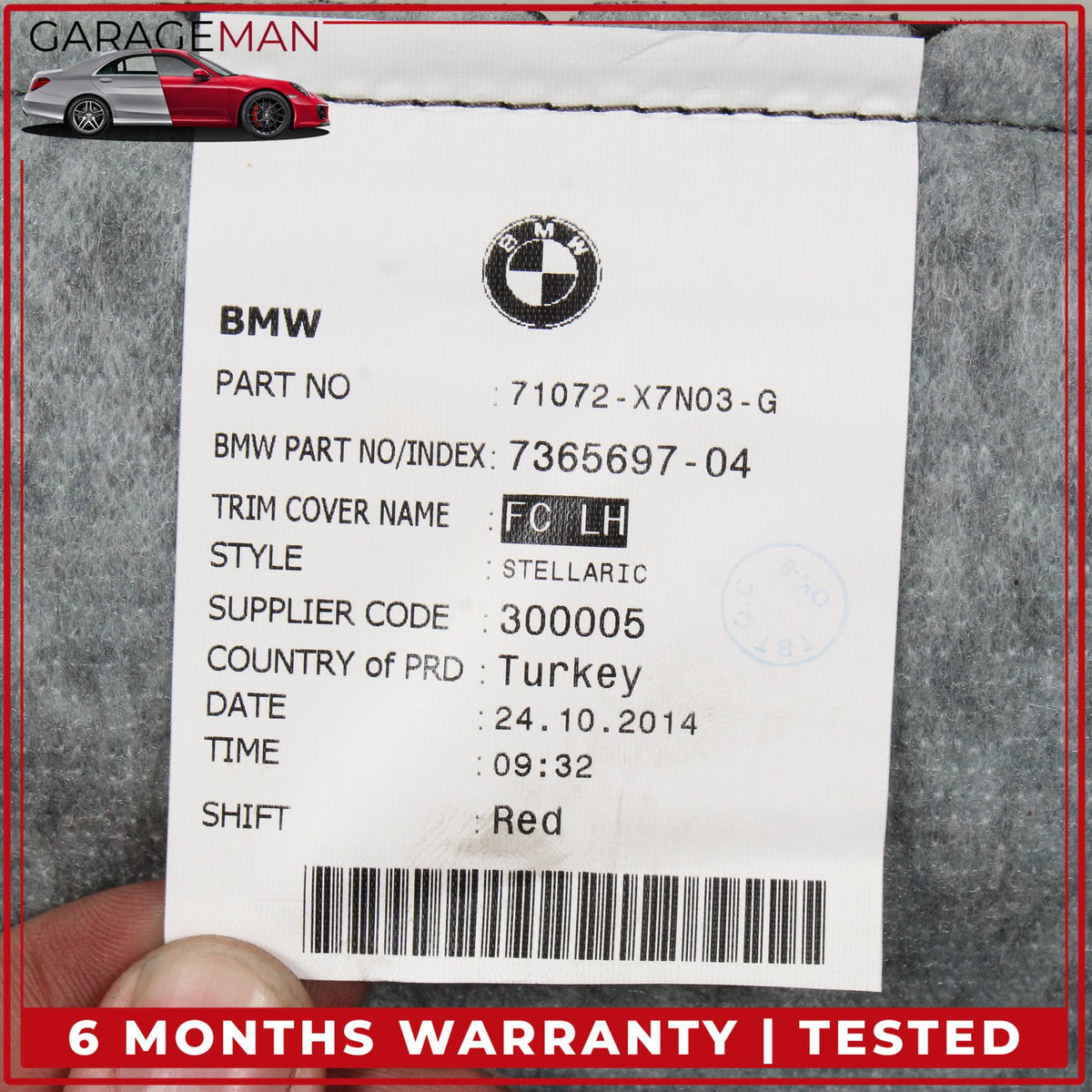 2014-2021 BMW i3 I01 Front Left Side Lower Bottom Seat Cushion Brown 7365697 OEM