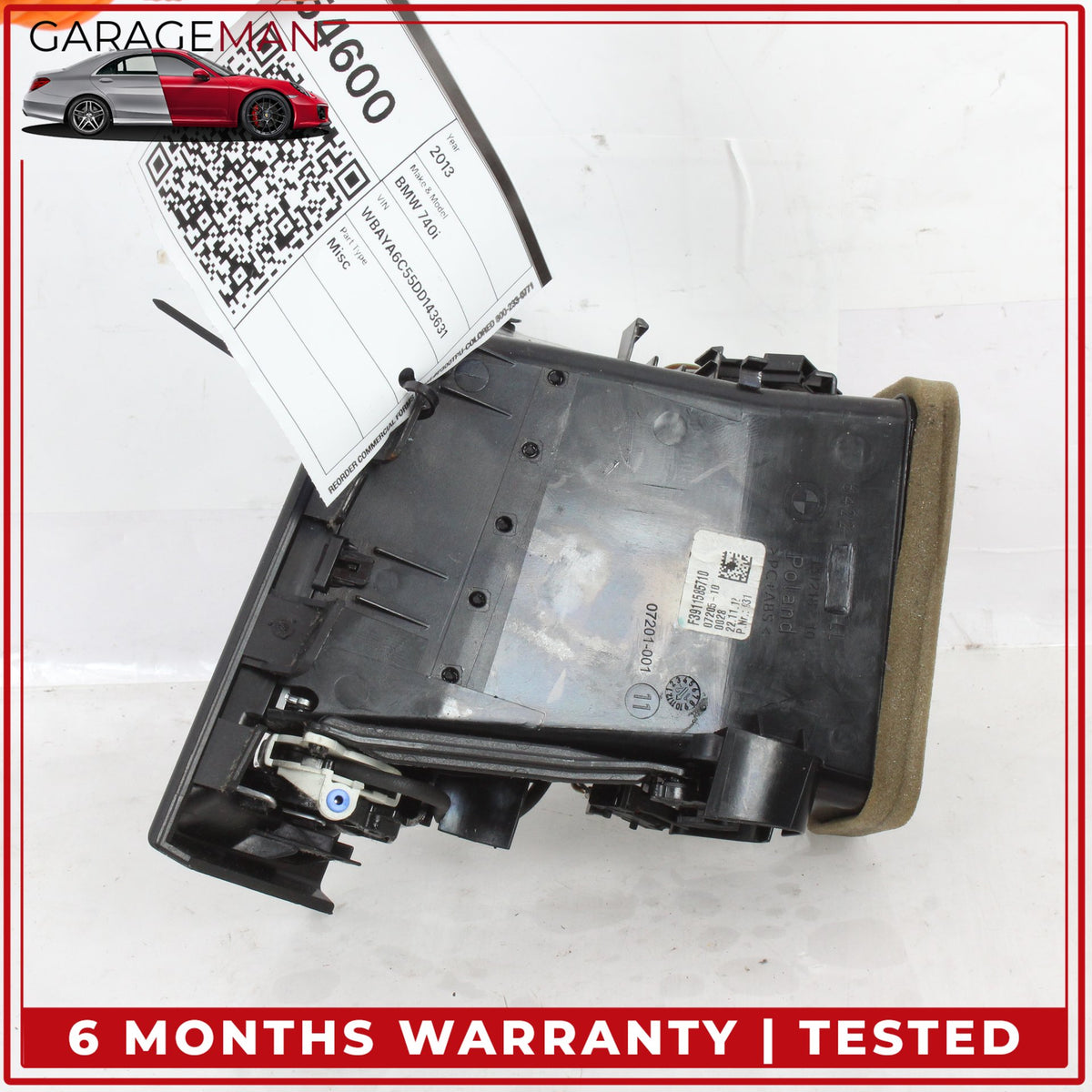 2009-2015 BMW 740i F01 Front Left Driver Side Dash AC A/C Air Vent 9115857 OEM