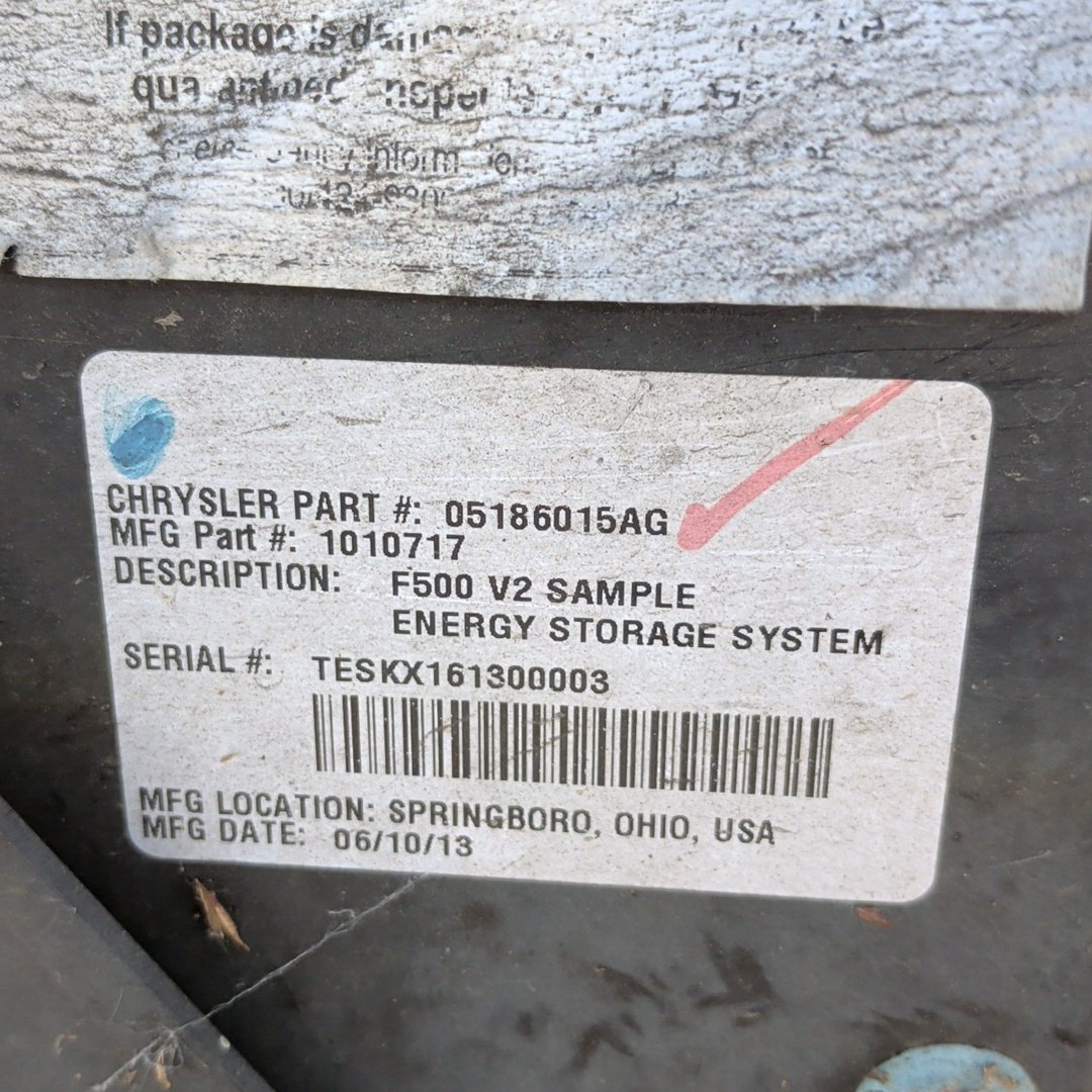 2013-2019 Fiat 500e High Voltage Lithium-Ion Battery 24kwh 05186015AG OEM