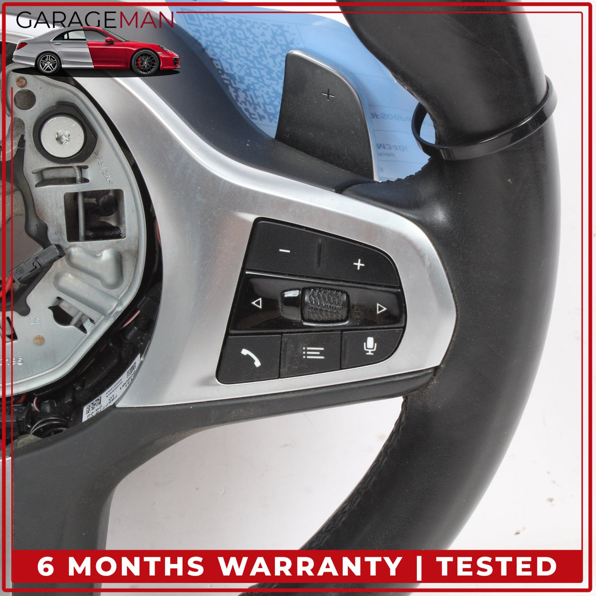 2019-2026 BMW M340i G20 Front Left Heated Steering Wheel w/ Paddle Shifters OEM