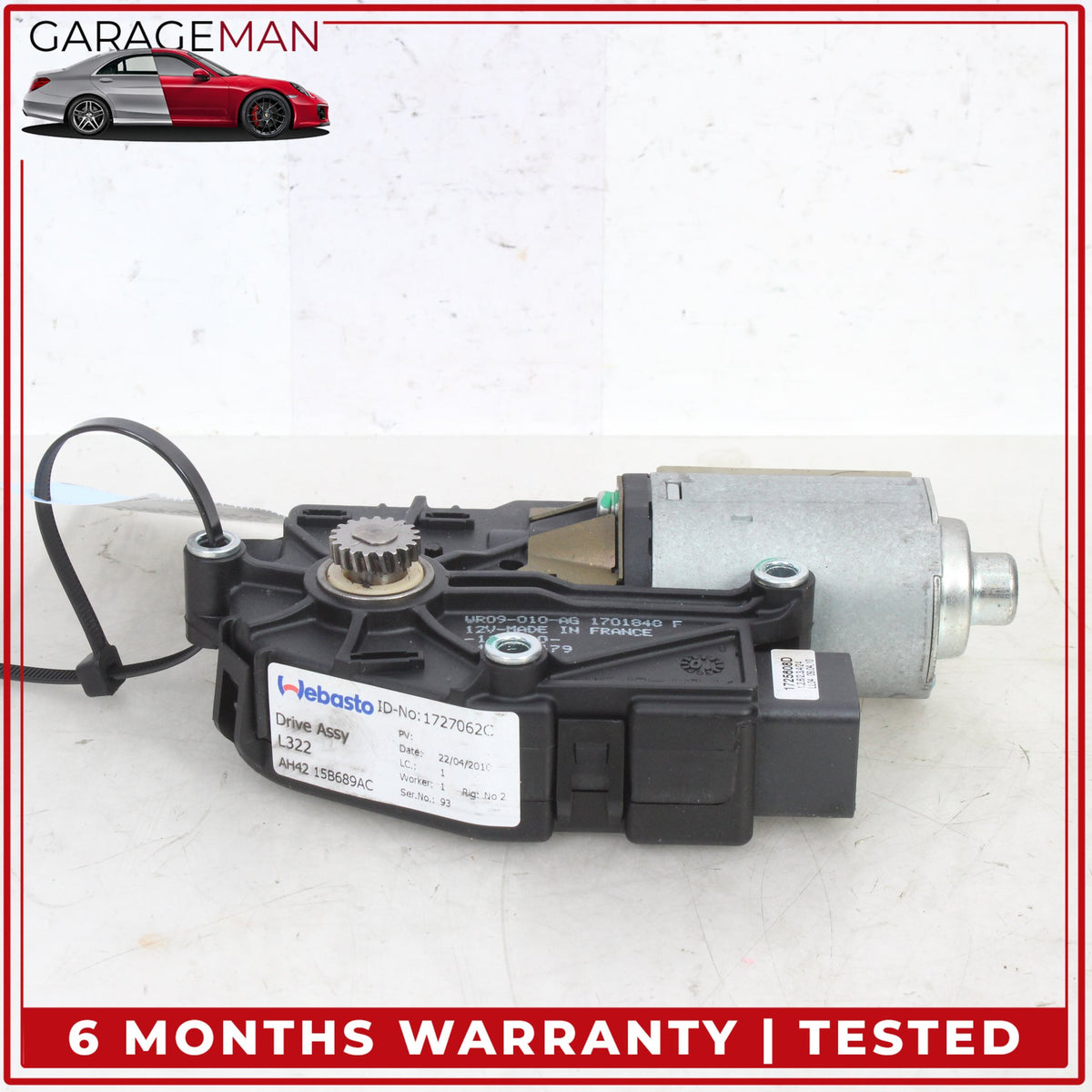 2010-2012 Land Rover Range Rover L322 Power Sunroof Sun Roof Window Motor OEM