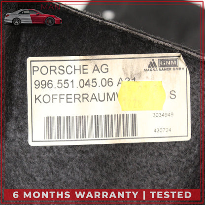 1997-2005 Porsche 911 Carrera 996 Front Trunk Carpet Liner Trim Cover Set OEM