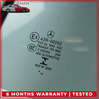 2018-2023 Mercedes W213 E450 Rear Left Side Quarter Window Glass 2386705300 OEM