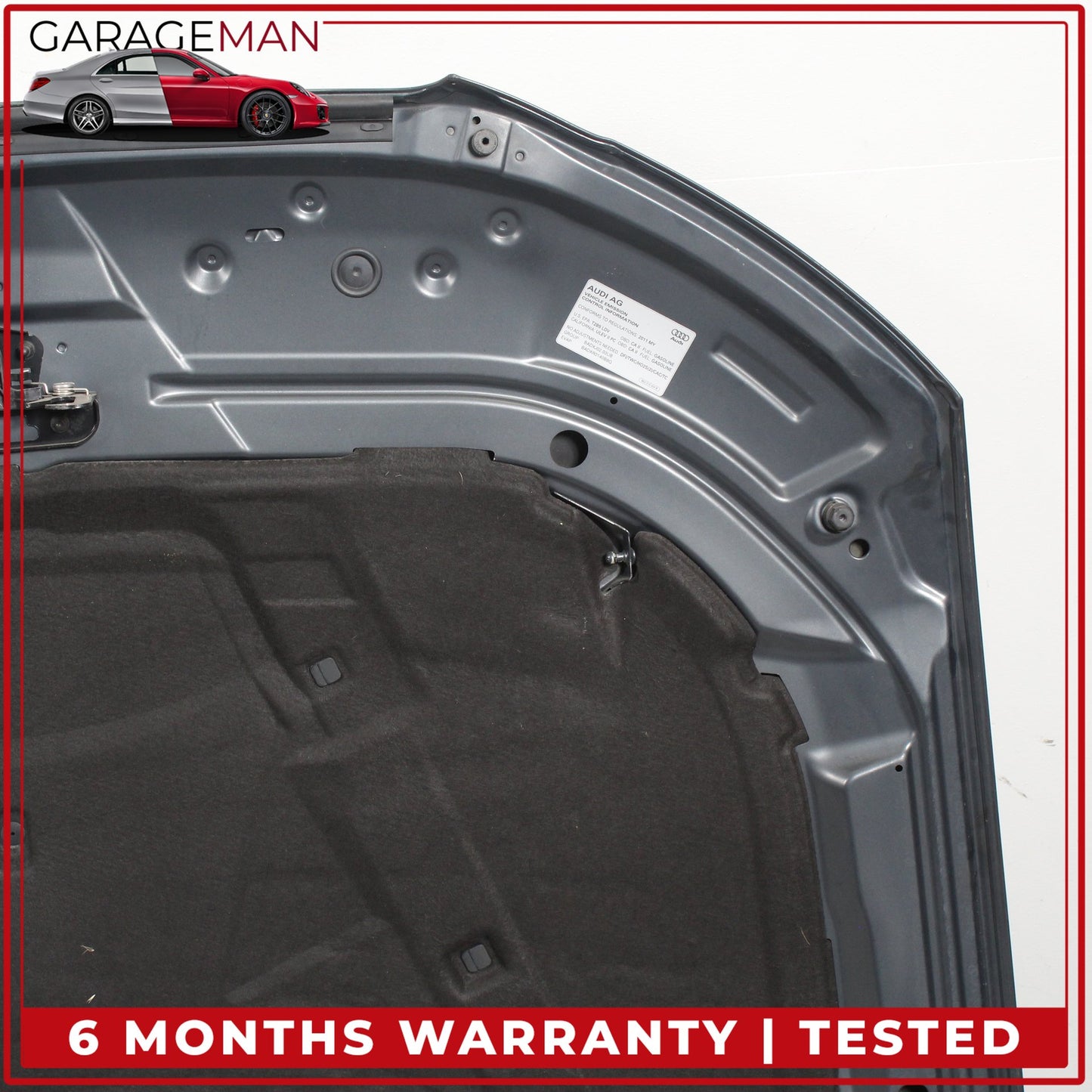 2009-2012 Audi A4 S4 Front Hood Bonnet Panel Meteor Gray Pearl 8K0823029D OEM