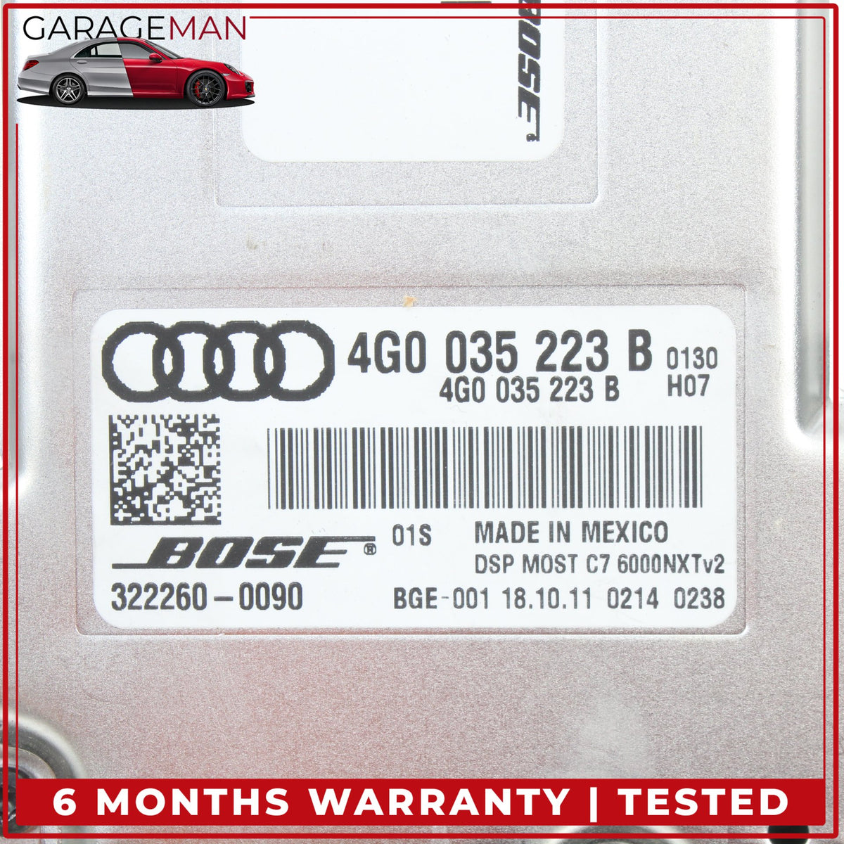 2011-2018 Audi A7 A6 A8 S6 S7 S8 Bose Audio Sound Amplifier AMP 4G0035223B OEM
