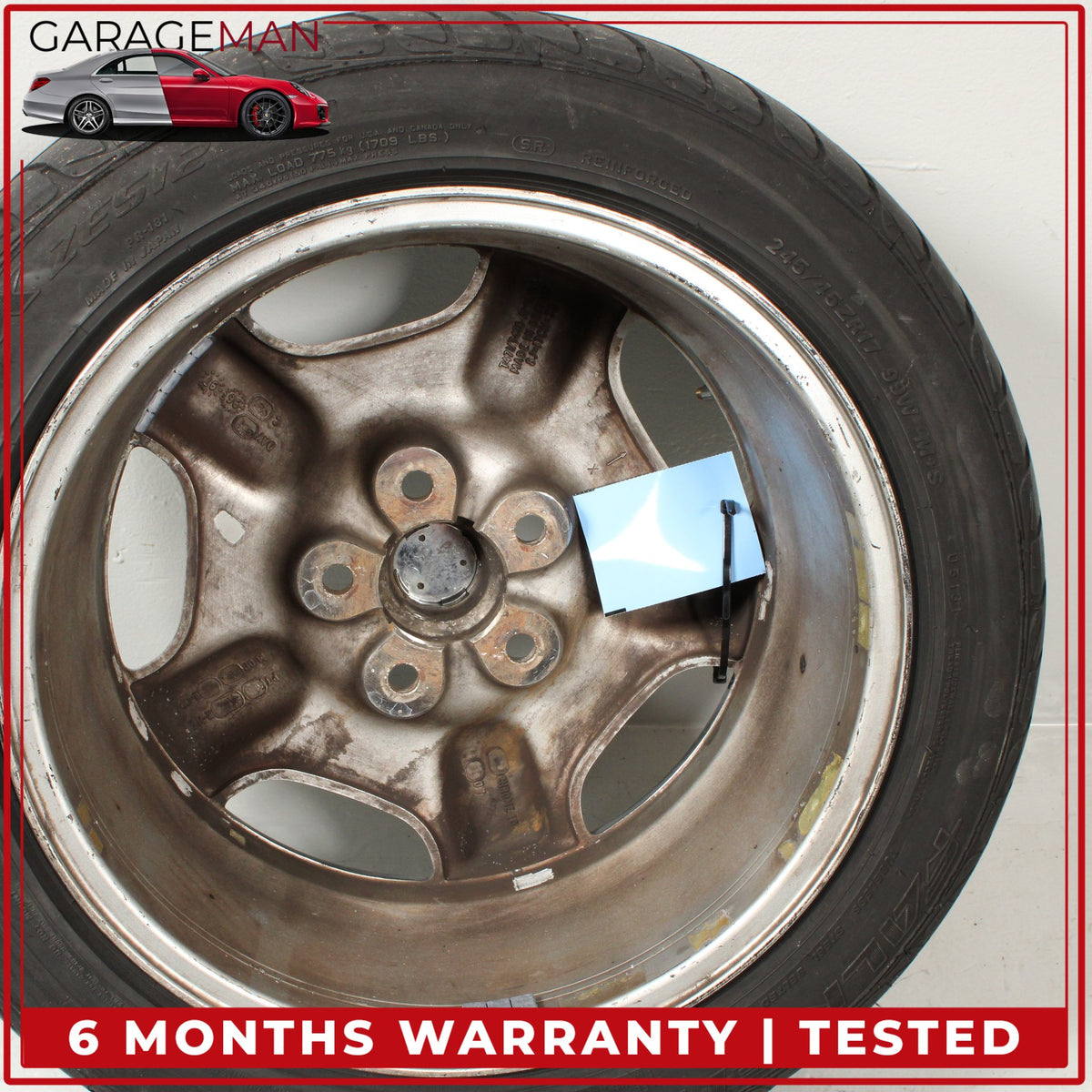 1997-1999 Jaguar XK8 Front or Rear Wheel Rim w/ Tire 8Jx17CHx33 MJA6116AB OEM