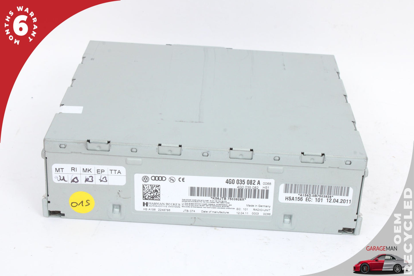 2012-2018 Audi A6 C7 AM FM Audio Radio Receiver Module 4G0035082 OEM