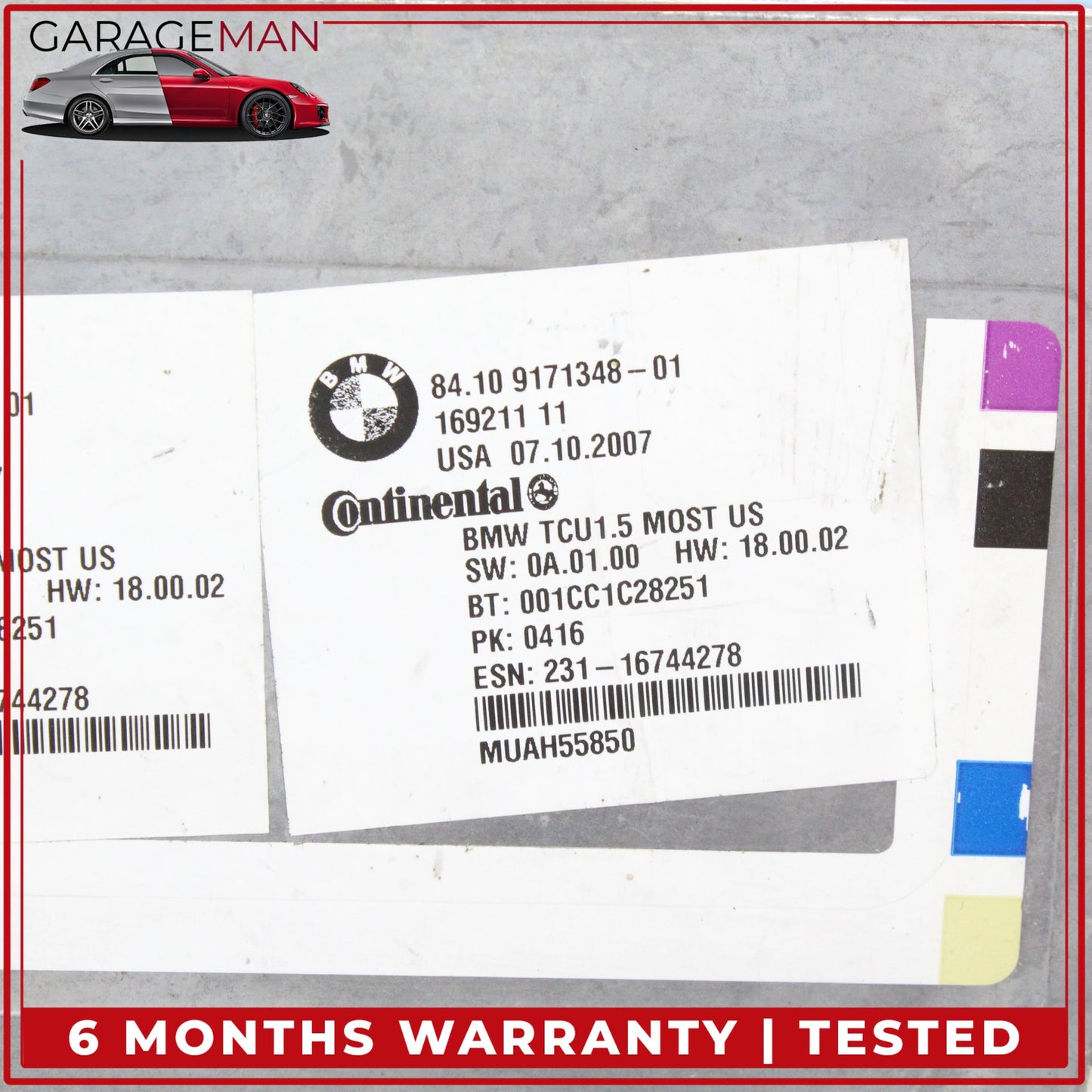 2007-2010 BMW X5 X6 E70 E71 Telematics Bluetooth Control Module Unit 9171348 OEM