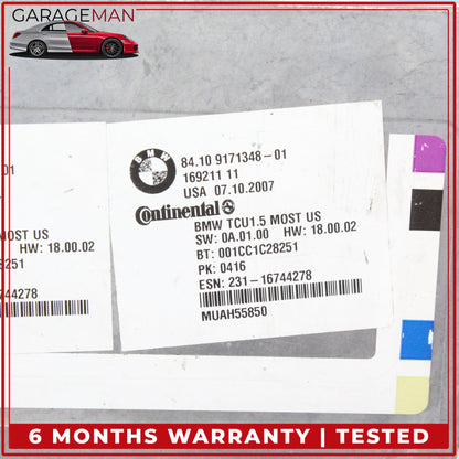 2007-2010 BMW X5 X6 E70 E71 Telematics Bluetooth Control Module Unit 9171348 OEM