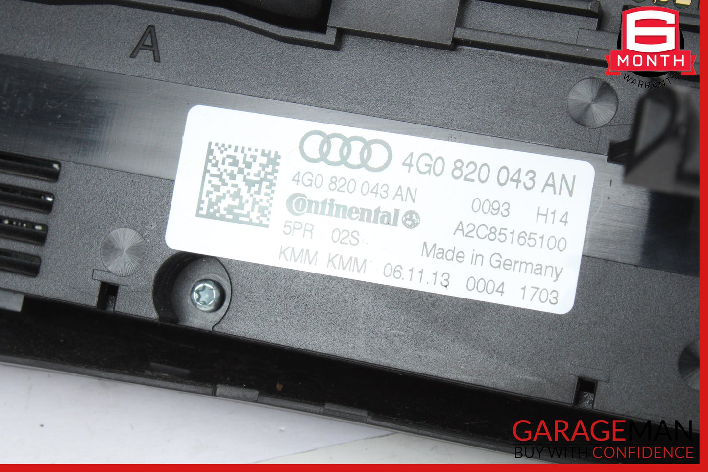 2012-2018 Audi S7 Front AC Temperature Climate Control Panel 4G0820043AN OEM