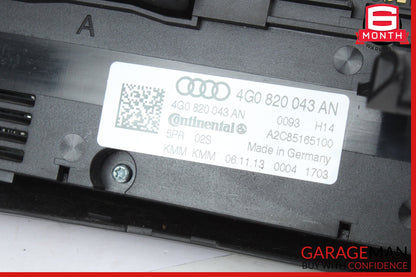 2012-2018 Audi S7 Front AC Temperature Climate Control Panel 4G0820043AN OEM