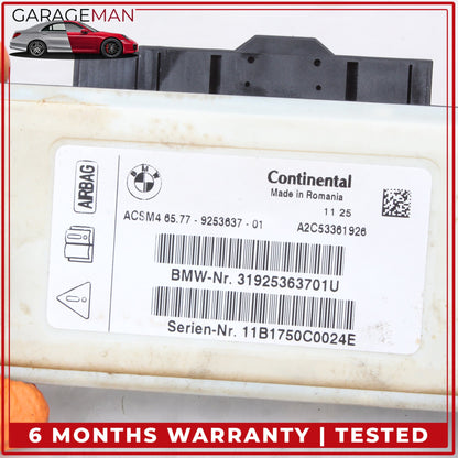 2012-2018 BMW 650i F13 Crash Safety Computer Control Module ACSM4 9253637 OEM