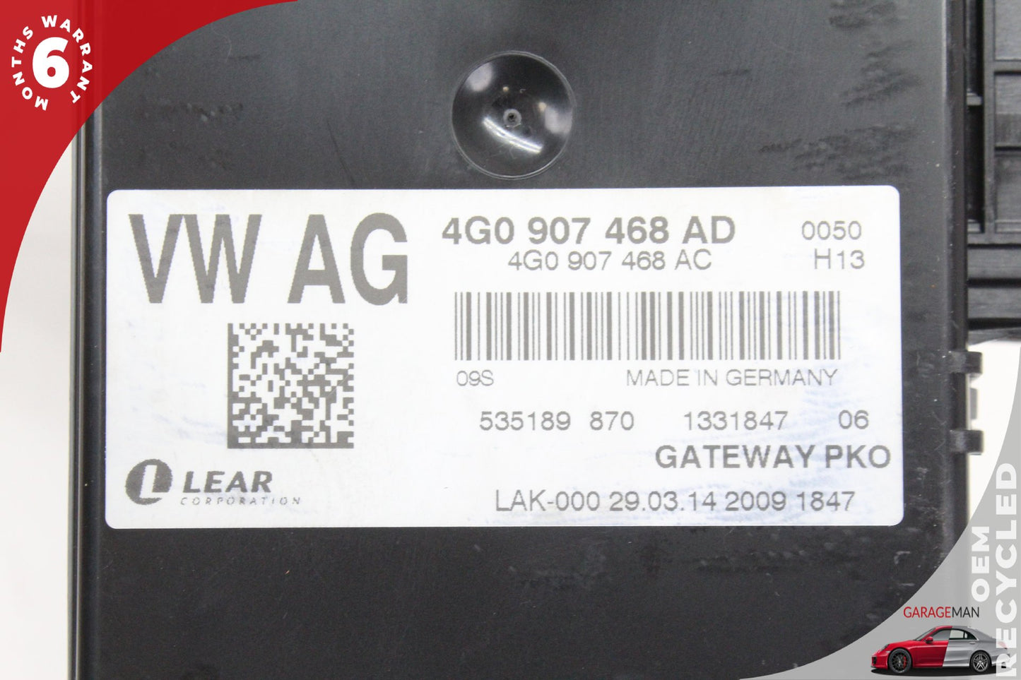 2012-2018 Audi A6 A7 Gateway Interface Control Module Unit 4G0907468AD OEM