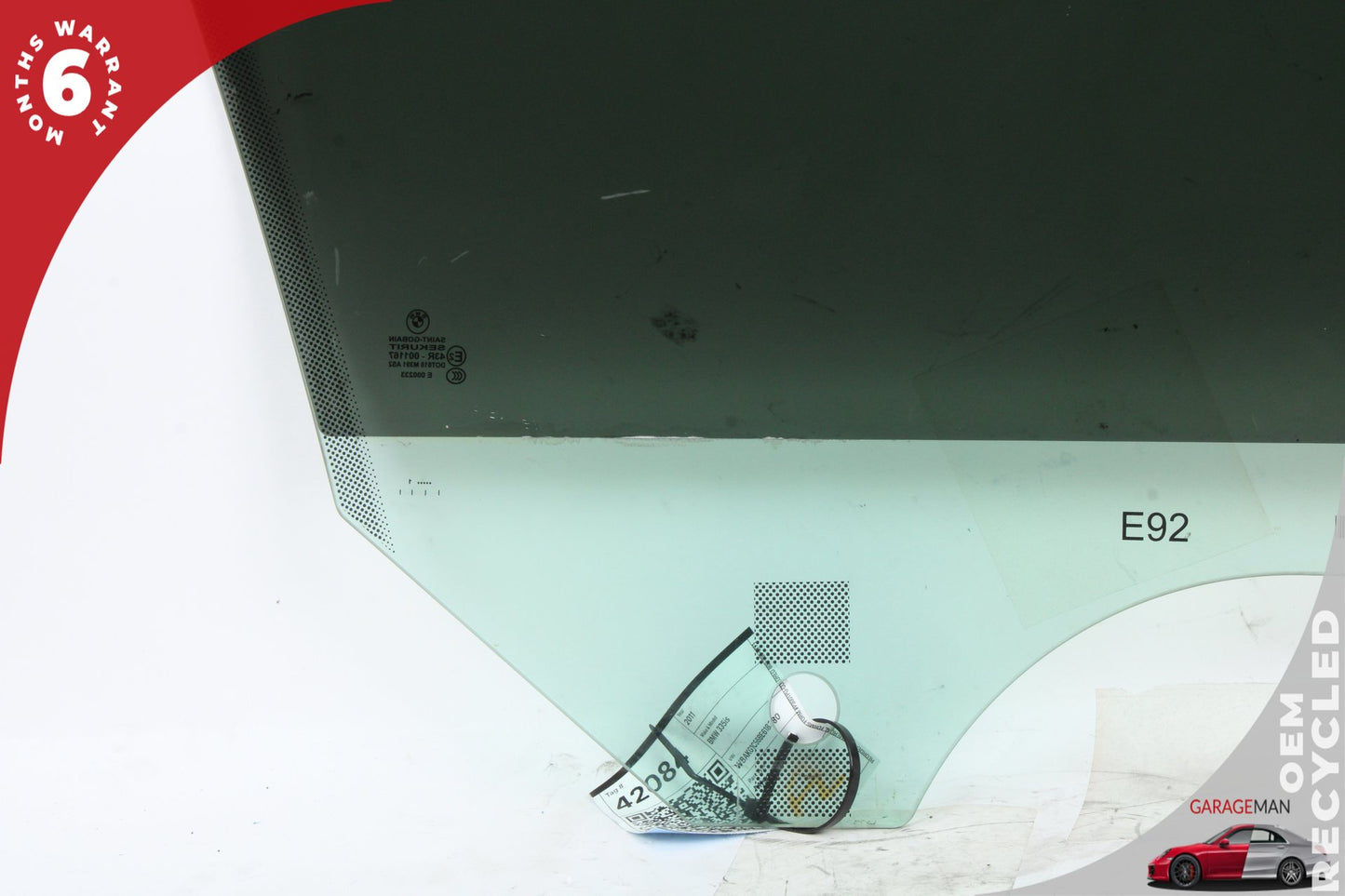 2007-2013 BMW 335is Coupe Front Left Driver Side Door Window Glass 7119199 OEM