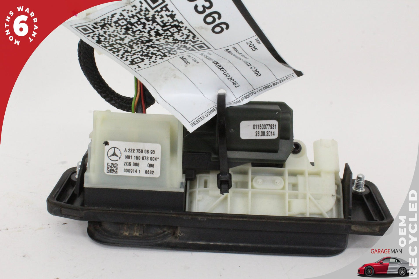2015-2020 Mercedes W205 C300 Rear Trunk Release Handle w/ Camera 2227500893 OEM