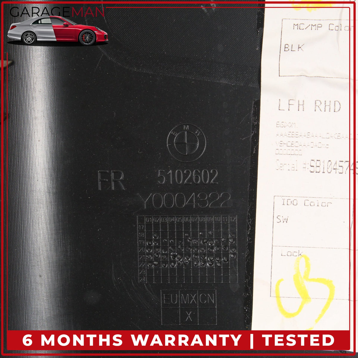2019-2025 BMW M340i G20 Front Right Passenger Side Interior Door Trim Panel OEM