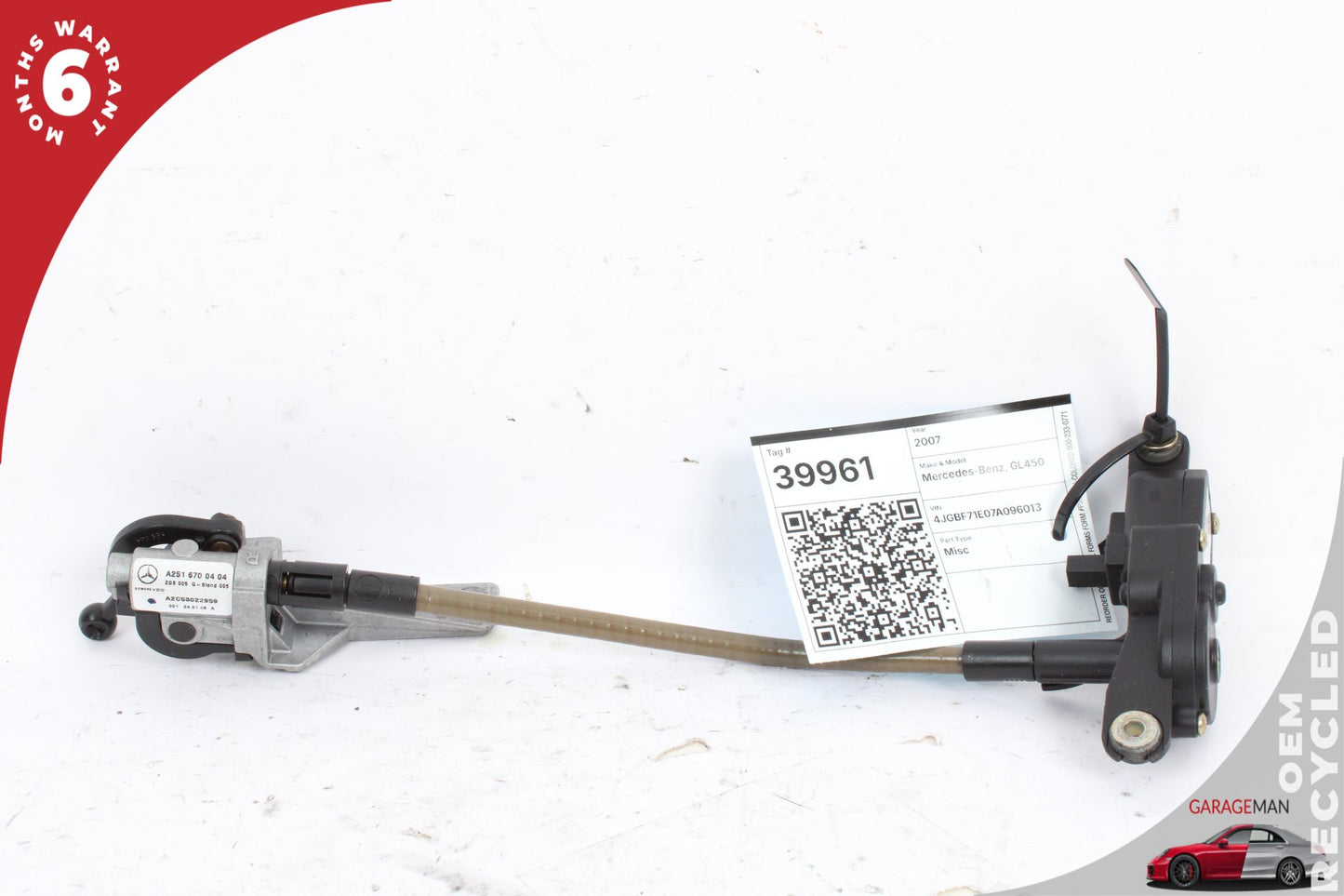 2006-2012 Mercedes X164 GL450 Rear Right Side Quarter Window Regulator Motor OEM