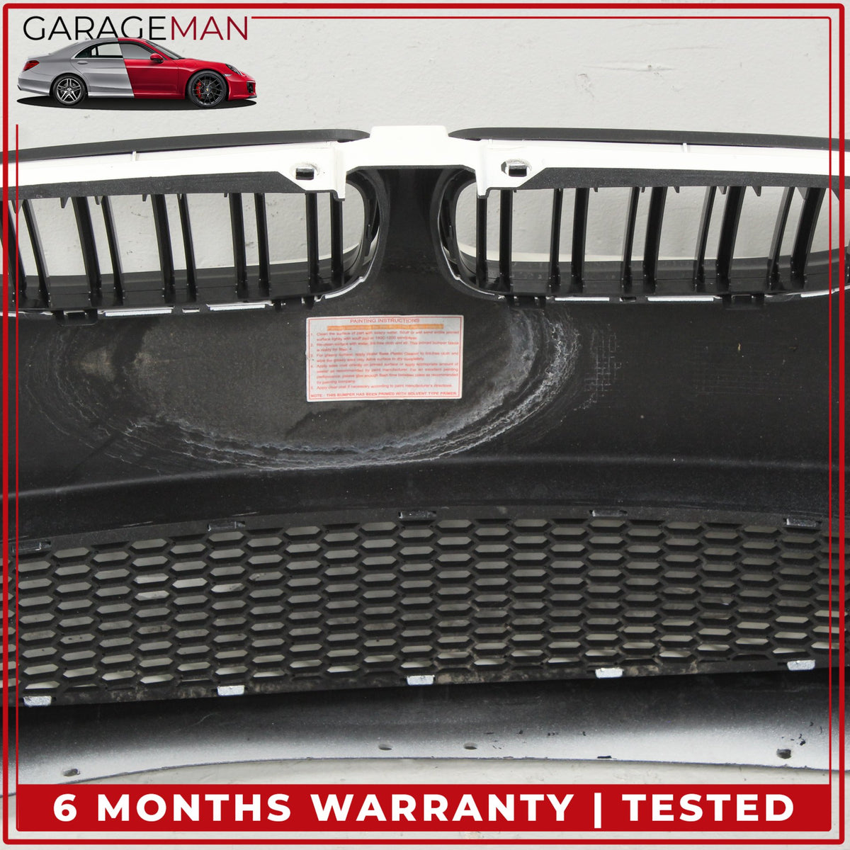 2006-2008 BMW 335i E90 M3 Style Front Bumper Cover Assembly w/ Grille Alpine White III