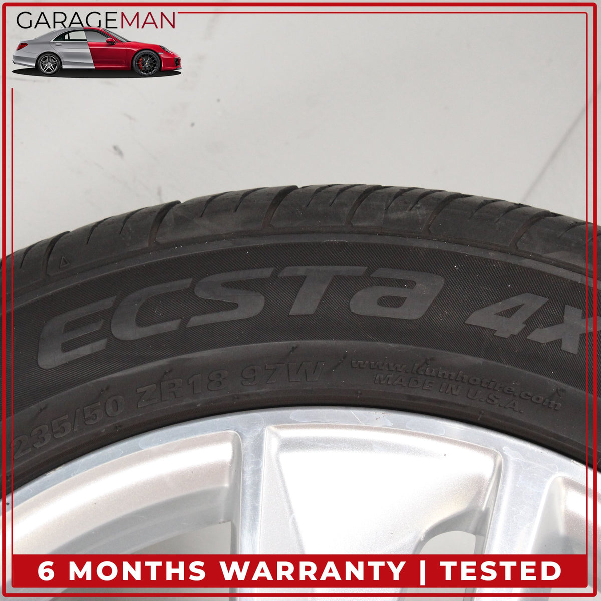 2016-2018 Audi Q3 Front or Rear Side Wheel Rim w/ Kumho Tire 7JX18H2 ET43 OEM