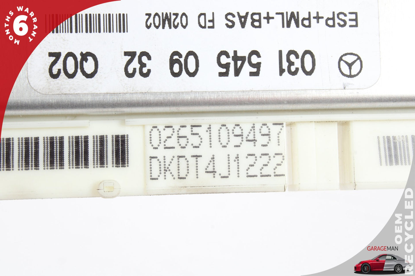 00-06 Mercedes-Benz S500 W220 ABS ESP Control Module 0315450932 Genuine