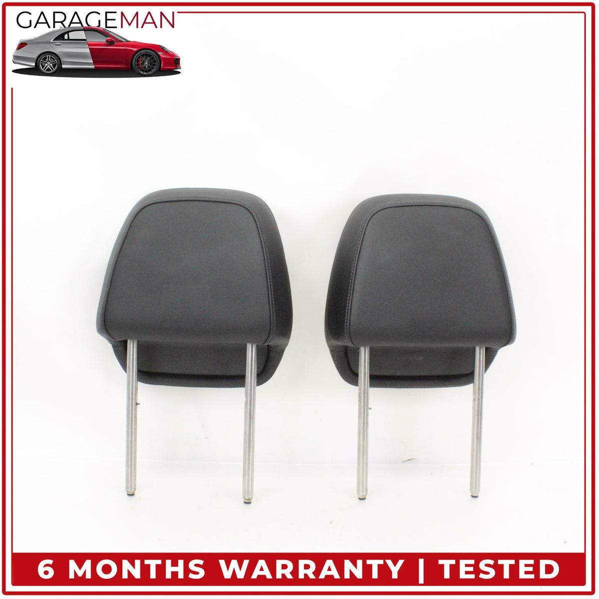 2011-2014 Porsche Cayenne 958 Front Left and Right Side Seat Headrest Black OEM