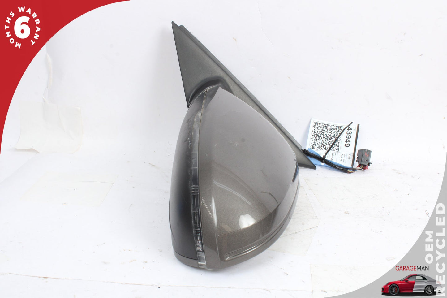 2012-2018 Audi A6 Front Left Side Door Rear View Mirror Brown 4G1857409Q OEM