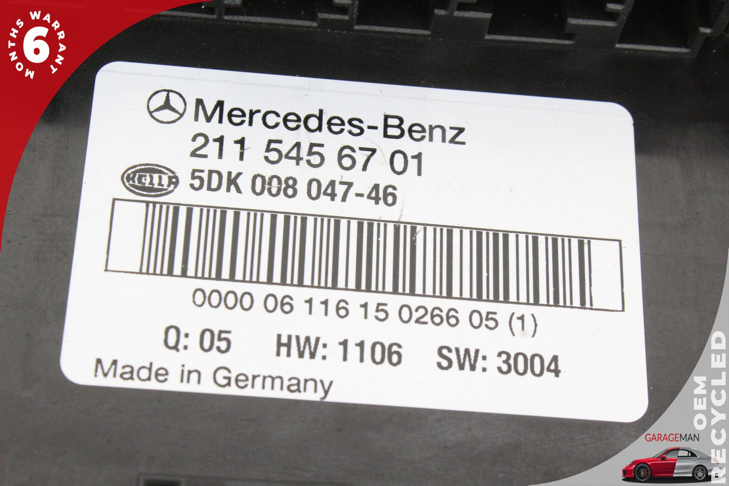 03-11 Mercedes-Benz CLS500 W219 Sedan Rear Trunk Fuse Box Module 2115455301