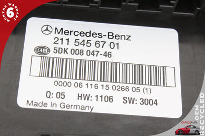 03-11 Mercedes-Benz CLS500 W219 Sedan Rear Trunk Fuse Box Module 2115455301