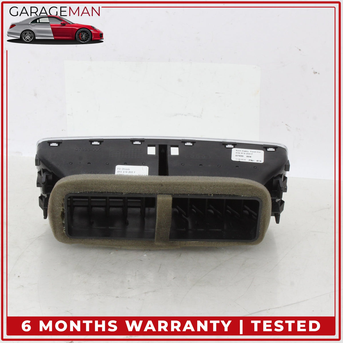 2011-2018 Audi A8 Rear Lower Center Consle AC A/C Air Vent 4H0819203F OEM