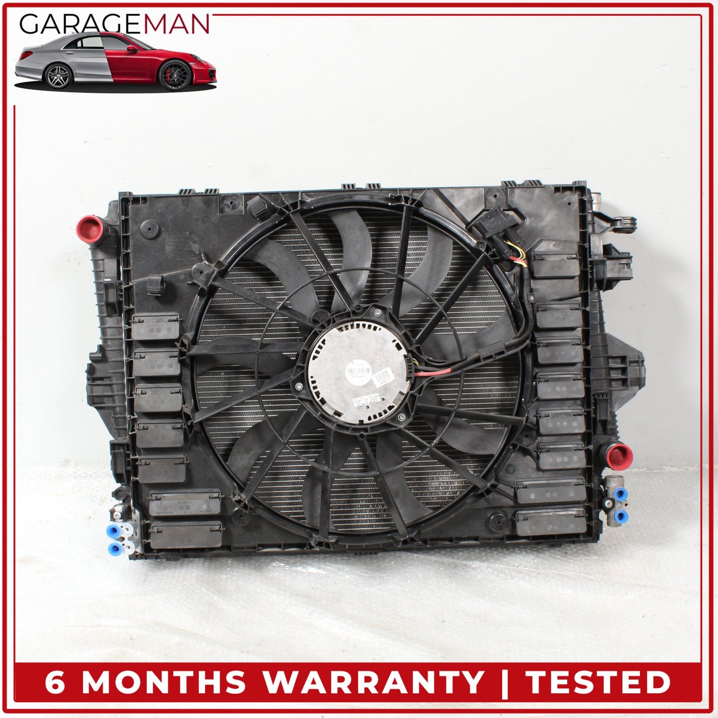 2011-2018 Porsche Cayenne 958 Engine Radiator Cooling Fan Motor A/C Condenser Assy 7P0121207A