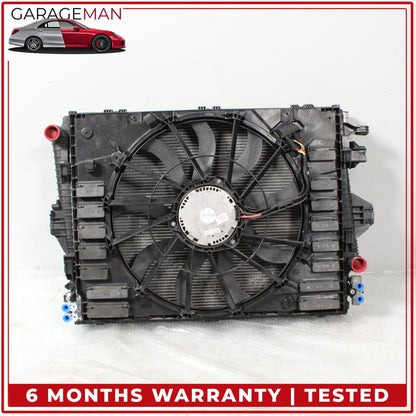 2011-2018 Porsche Cayenne 958 Engine Radiator Cooling Fan Motor A/C Condenser Assy 7P0121207A