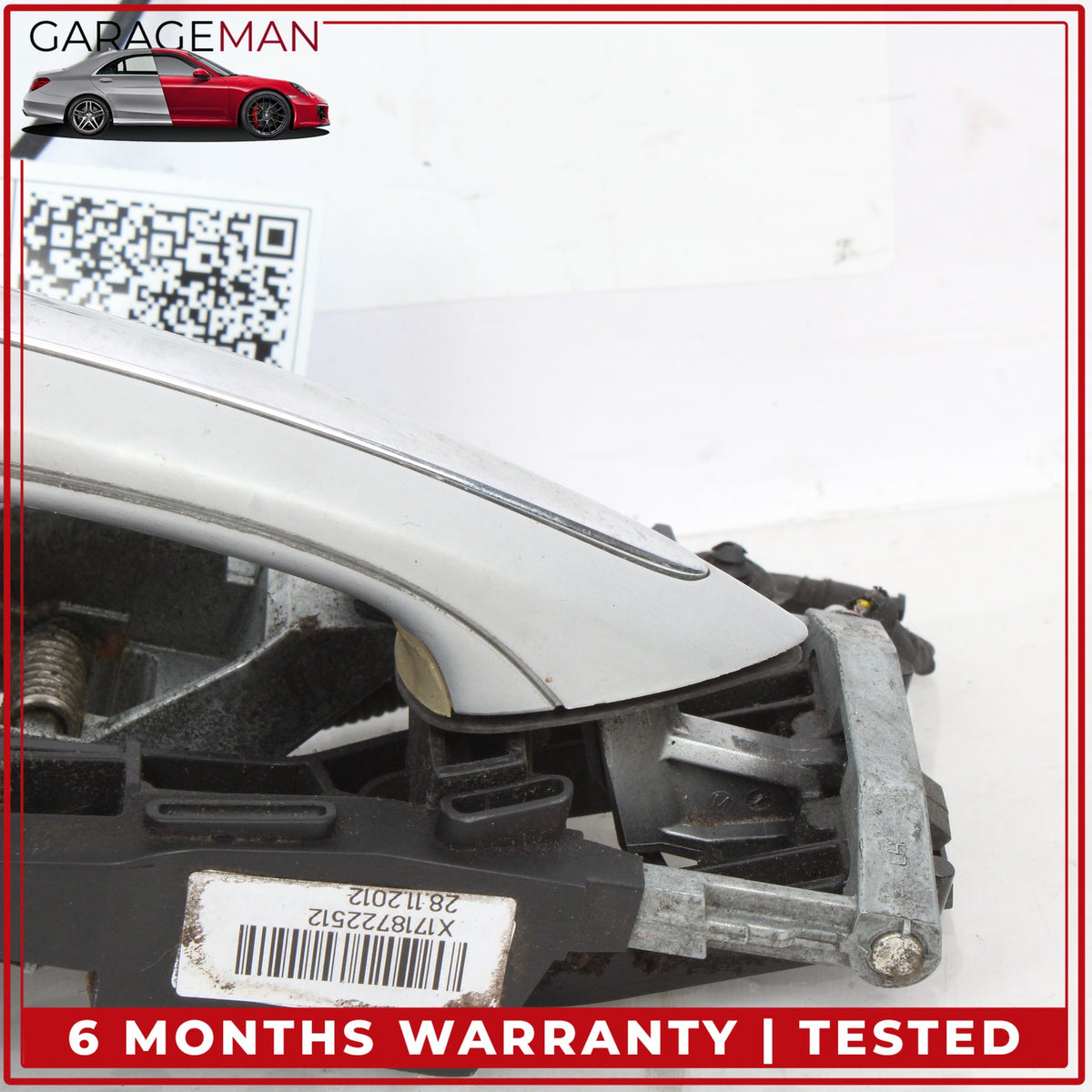 2009-2019 BMW 740i F01 Front Left Side Exterior Door Handle Silver Metallic OEM