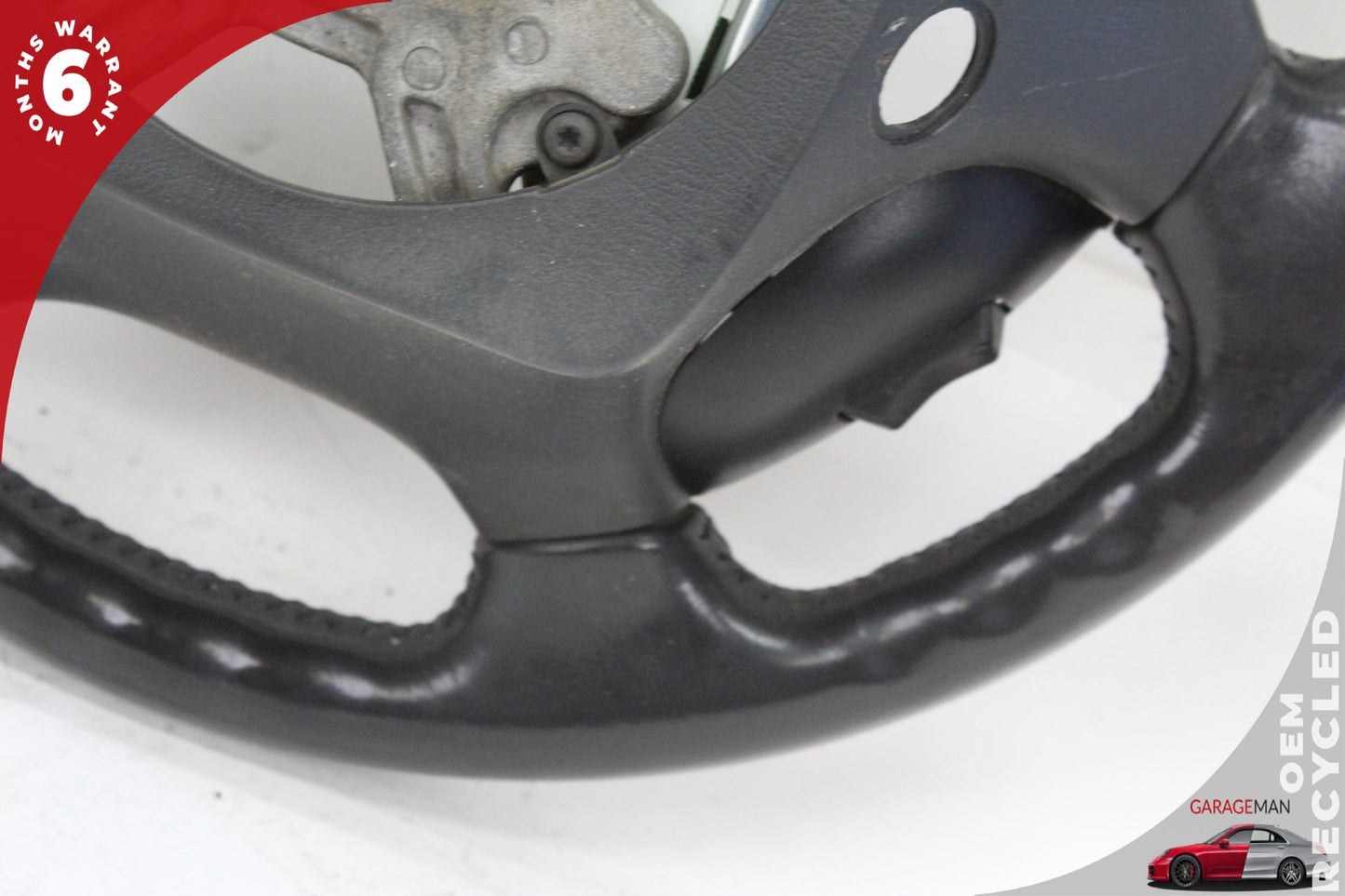 2002-2005 Ford Thunderbird Leather Wrapped Black and Red Steering Wheel OEM