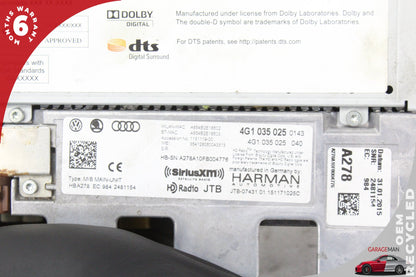 12-18 Audi A6 C7 Sedan Front Dash Audio Radio Receiver 4G1035025