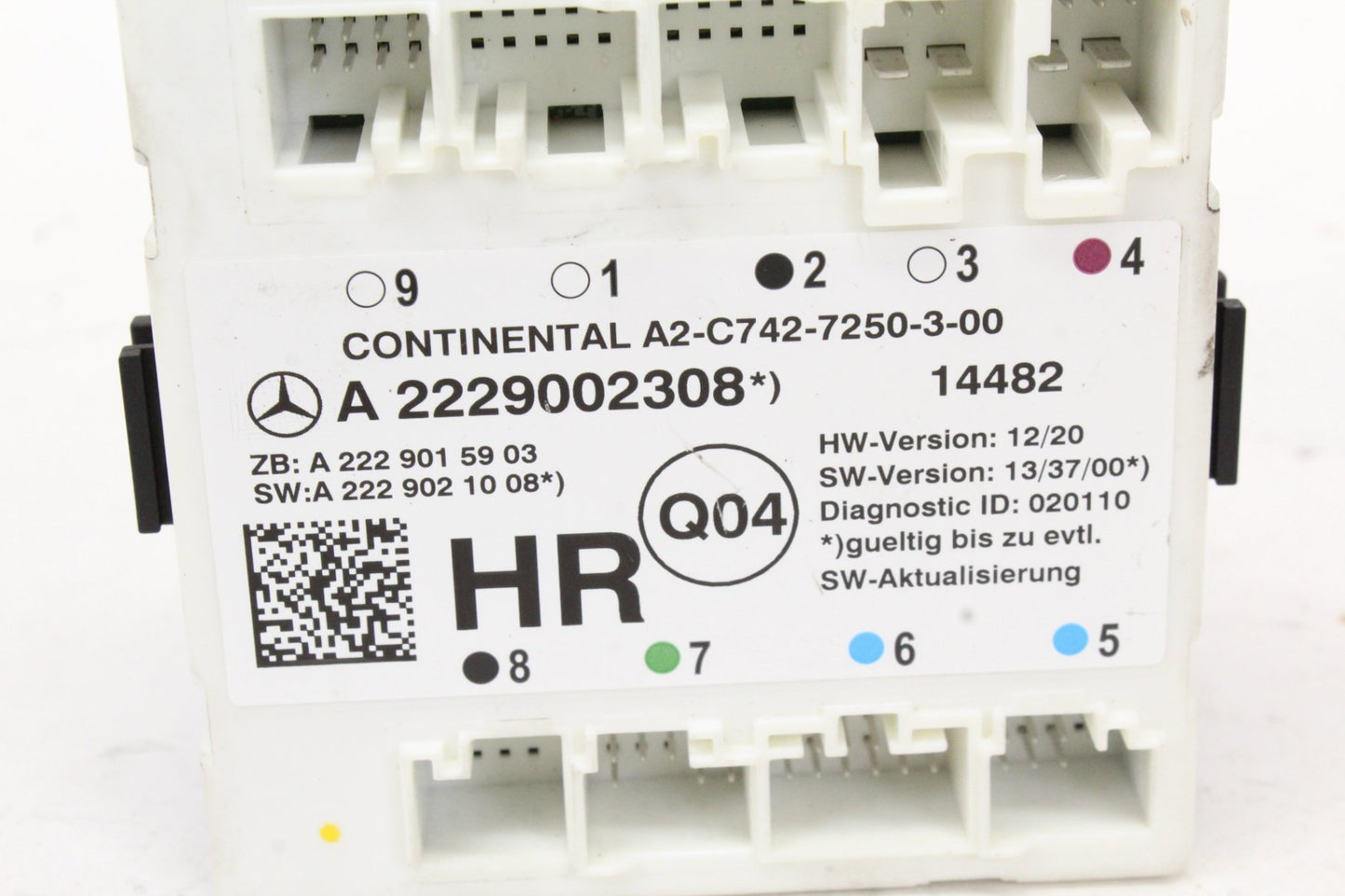 2015-2019 Mercedes-Benz C300 W205 Right Rear Door Control Module 2229002308