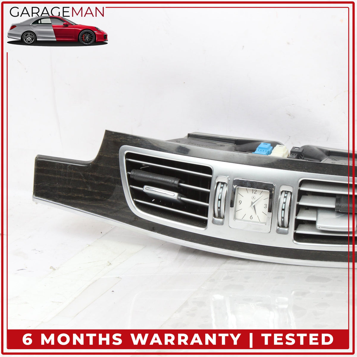 2014-2016 Mercedes W212 E400 Front Dash AC Air Vent Panel w/ Door Trim Wood OEM